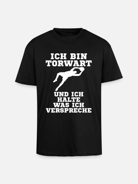 Torwart Fußball - Oversized Heavyweight Unisex T-Shirt - Schwarz