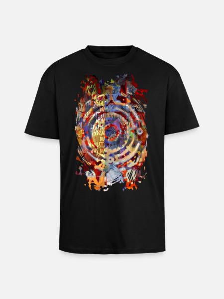 YOU SELECTING / Abstract Art - Unisex Oversized Heavyweight T-shirt - black