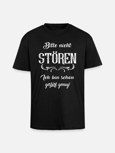 Bitte nicht stören - Oversized Heavyweight Unisex T-Shirt - Schwarz