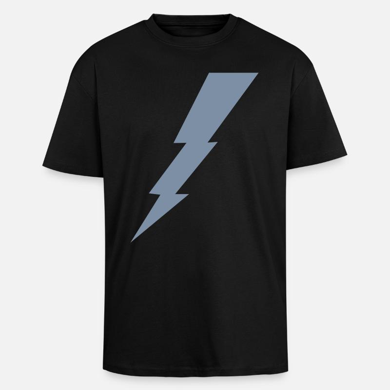 Flash éclair - T-shirt unisexe oversize épais - noir