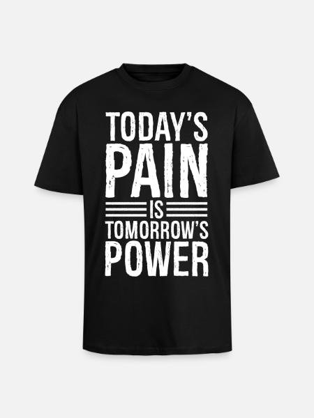 Dagens smerte er morgendagens magt - Unisex oversized heavyweight t-shirt - sort