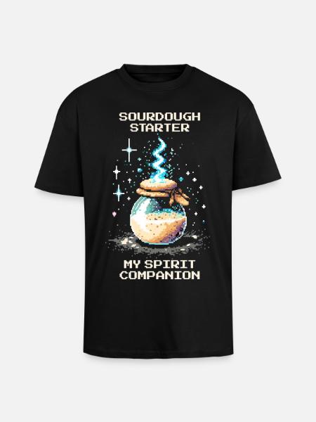 Sourdough: My soul mate | Baking bread - Unisex Oversized Heavyweight T-shirt - black