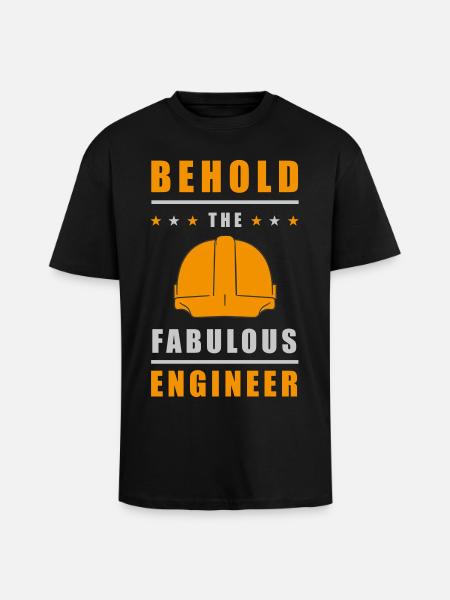 Fabulous Engineer Helmet - Unisex Oversized Heavyweight T-shirt - black