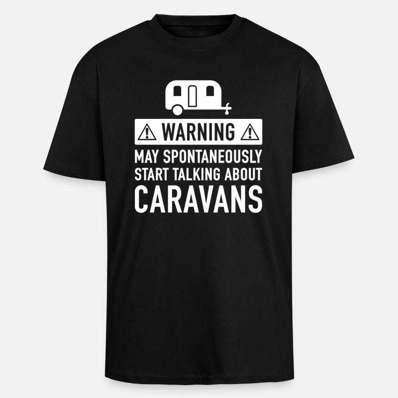 Lustige Caravan-Geschenk-Idee - Oversized Heavyweight Unisex T-Shirt - Schwarz