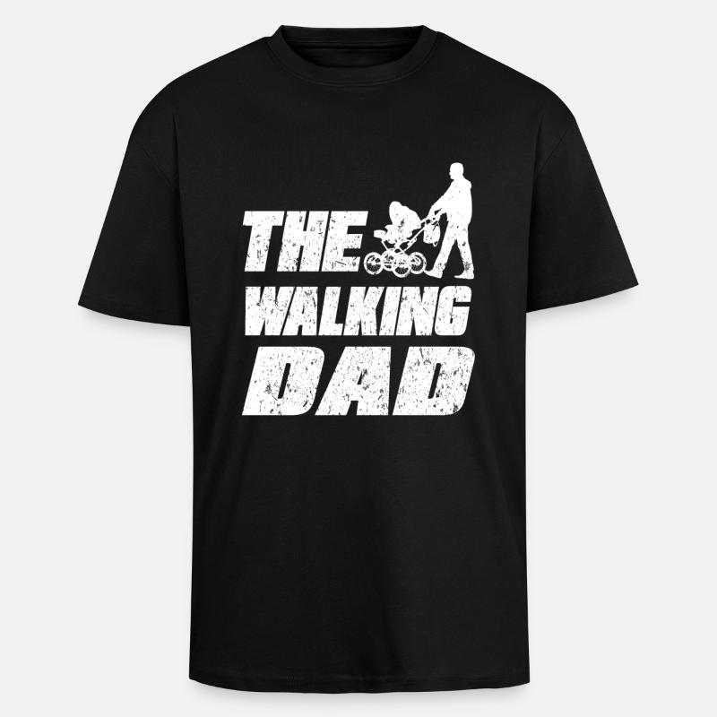 The Walking dad - Oversized Heavyweight Unisex T-Shirt - Schwarz