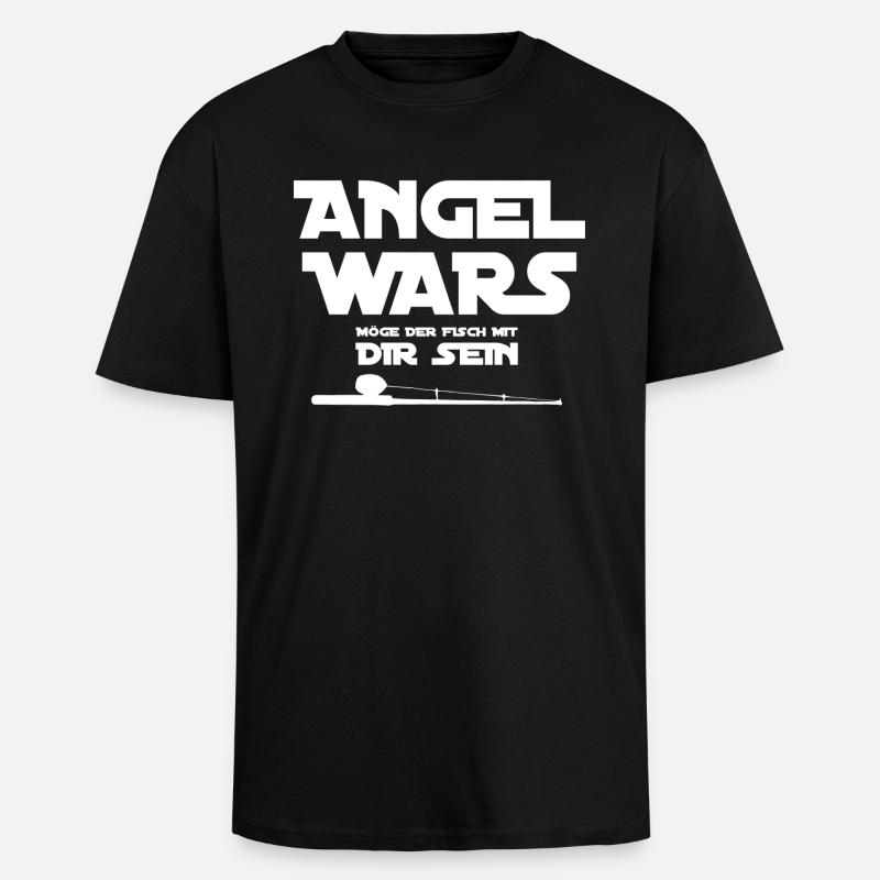 Angler - Oversized Heavyweight Unisex T-Shirt - Schwarz