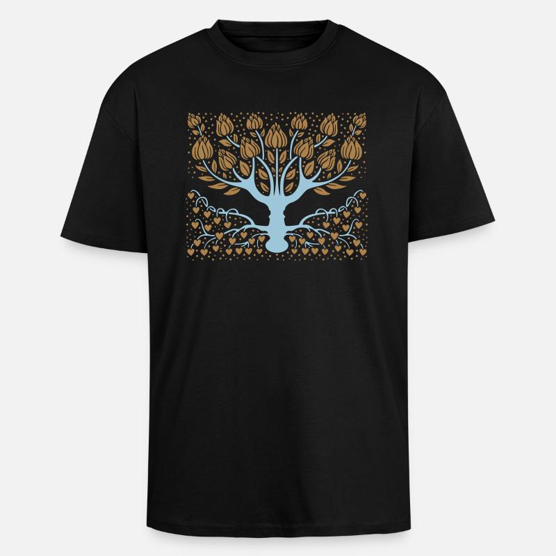 Fantastic tree - Unisex Oversized Heavyweight T-shirt - black