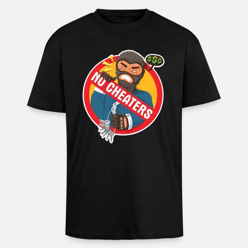 Cheating will not be tolerated - Unisex Oversized Heavyweight T-shirt - black