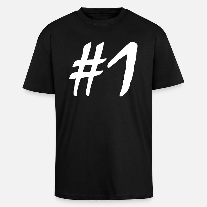 #1 - Oversized Heavyweight Unisex T-Shirt - Schwarz