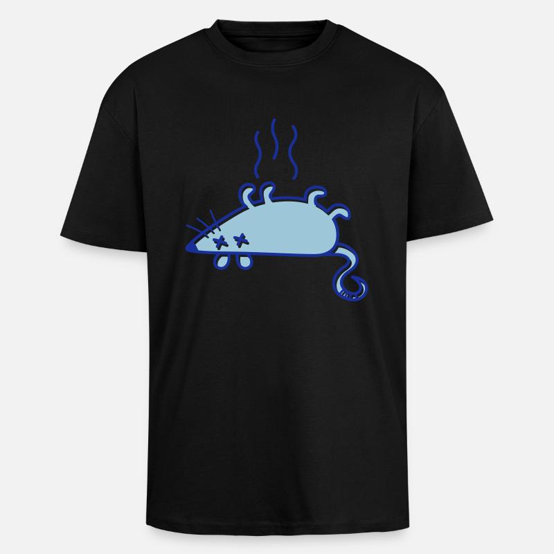 A dead mouse - Unisex Oversized Heavyweight T-shirt - black