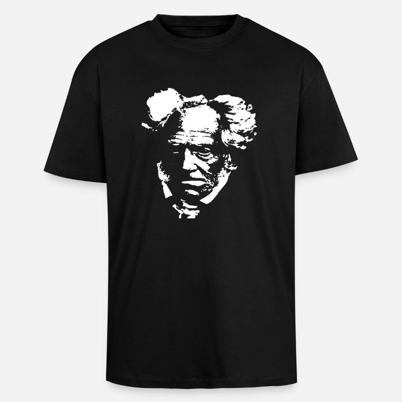 Arthur Schopenhauer - Oversized Heavyweight Unisex T-Shirt - Schwarz