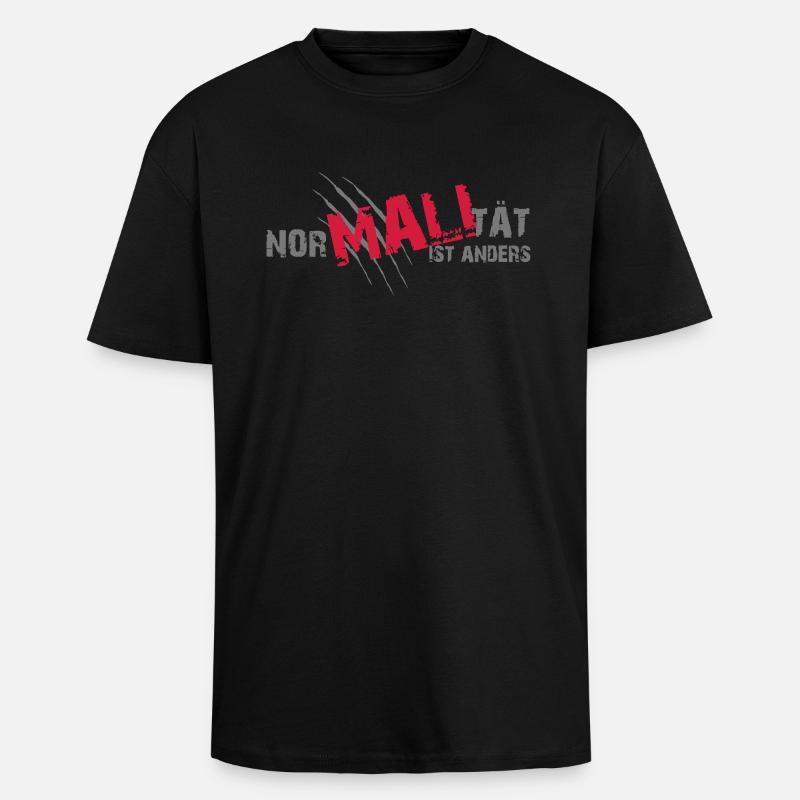 Nor-MALI-tät is anders - Oversized Heavyweight Unisex T-Shirt - Schwarz