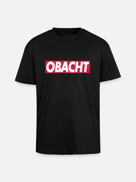 Obacht - Oversized Heavyweight Unisex T-Shirt - Schwarz