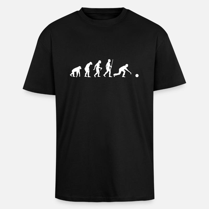 L'évolution du bowling - T-shirt unisexe oversize épais - noir