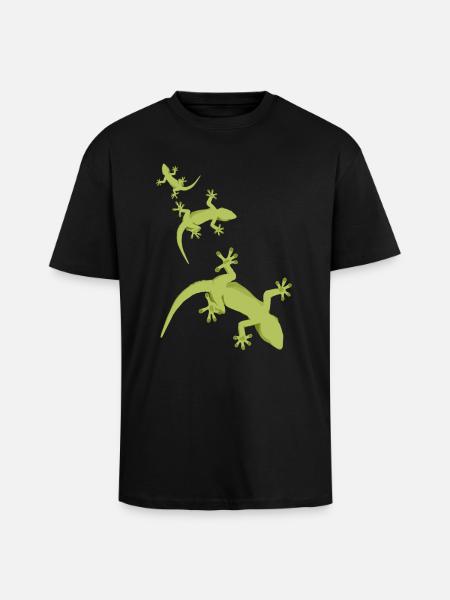 echsen - Oversized Heavyweight Unisex T-Shirt - Schwarz
