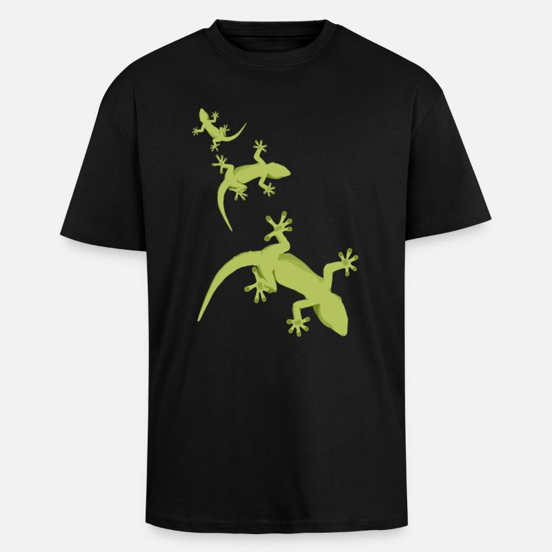 echsen - Oversized Heavyweight Unisex T-Shirt - Schwarz