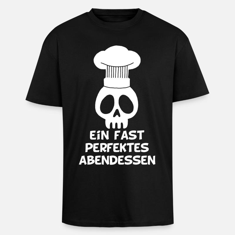 Ein fast perfektes Abendessen - Oversized Heavyweight Unisex T-Shirt - Schwarz