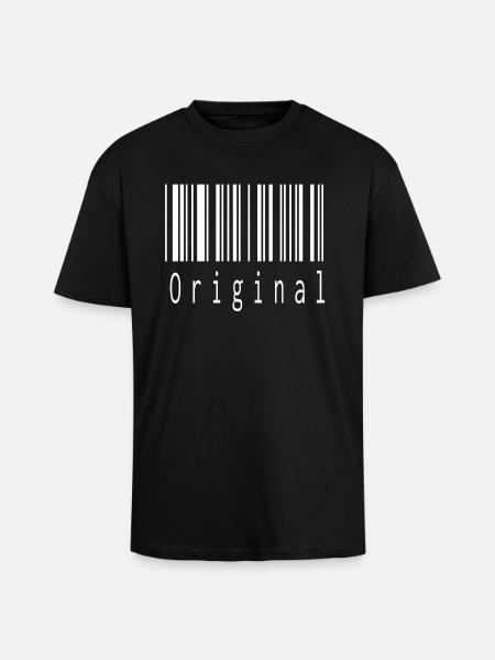 Original Barcode - Oversized Heavyweight Unisex T-Shirt - Schwarz