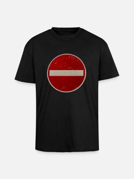 Fahrverbot - Oversized Heavyweight Unisex T-Shirt - Schwarz