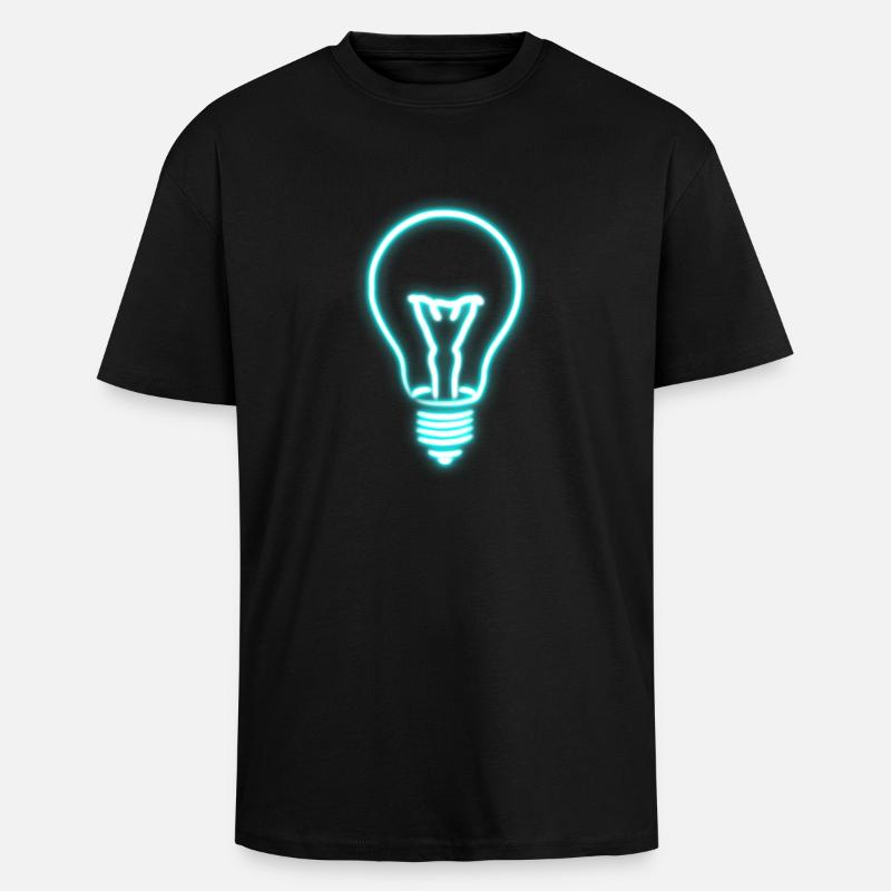Gluehbirne - Oversized Heavyweight Unisex T-Shirt - Schwarz