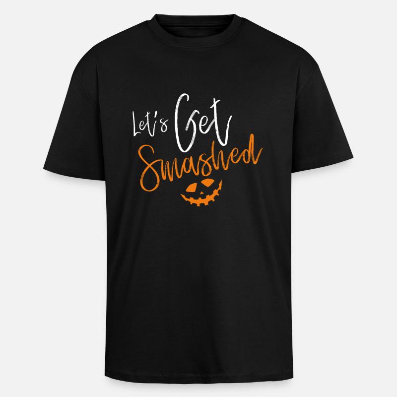 Halloween pumpkin gift Lantern trickle - Unisex Oversized Heavyweight T-shirt - black