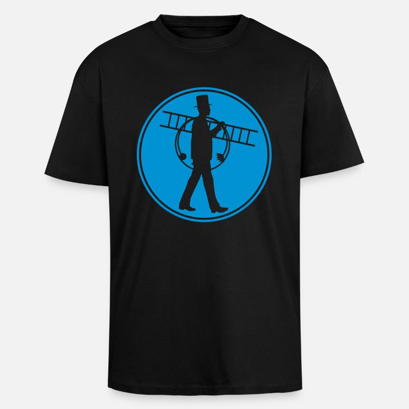 schornsteinfeger_012015_b_2c - Oversized Heavyweight Unisex T-Shirt - Schwarz