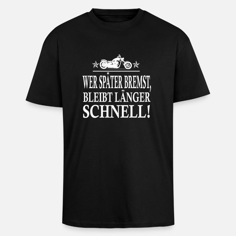 Motorrad - Oversized Heavyweight Unisex T-Shirt - Schwarz