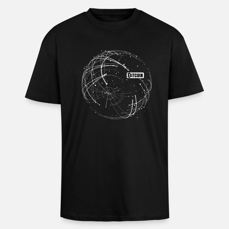Bitcoin Blockchain - Oversized Heavyweight Unisex T-Shirt - Schwarz