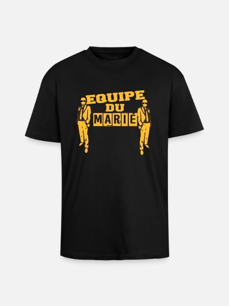 équipe marié 2 - T-shirt unisexe oversize épais - noir