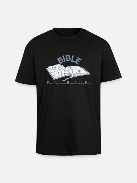 Bibel - Oversized Heavyweight Unisex T-Shirt - Schwarz