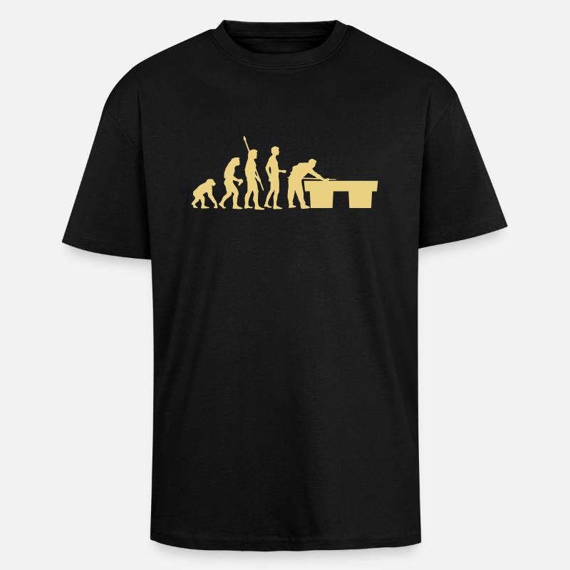 evolution_billard - Oversized Heavyweight Unisex T-Shirt - Schwarz