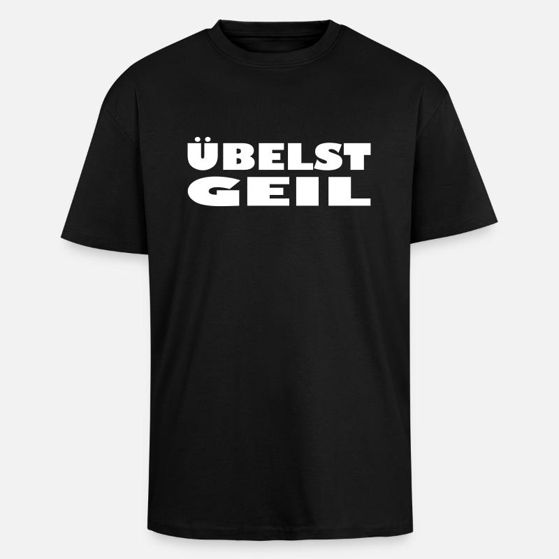 übelst geil leider exit-shirt - Oversized Heavyweight Unisex T-Shirt - Schwarz