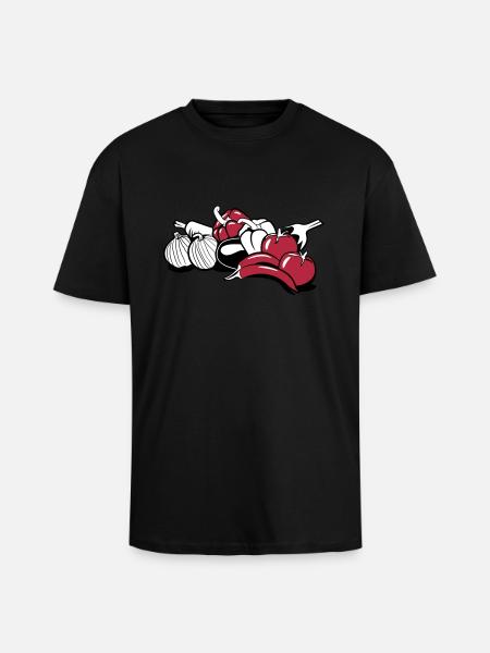 vegetables - Unisex Oversized Heavyweight T-shirt - black