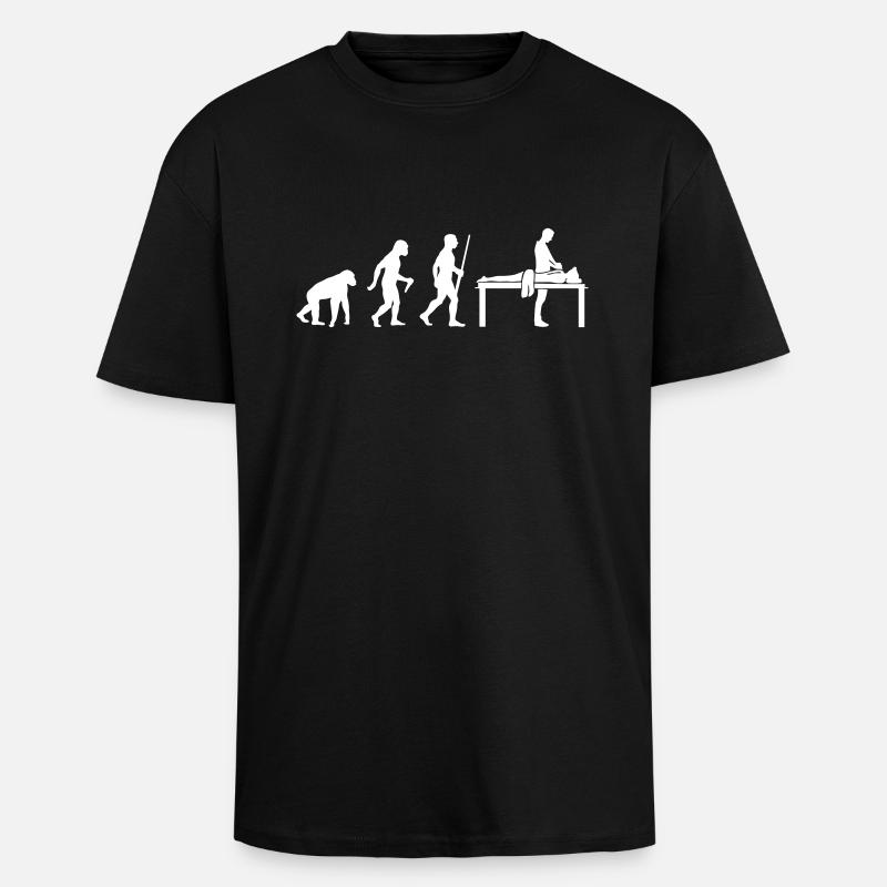 Massage Évolution - T-shirt unisexe oversize épais - noir