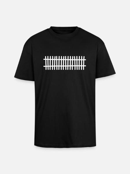 Clôture - T-shirt unisexe oversize épais - noir