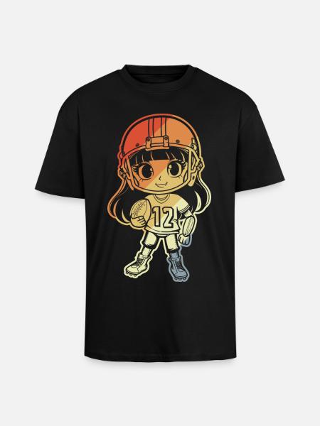 Little football player - Unisex Oversized Heavyweight T-shirt - black