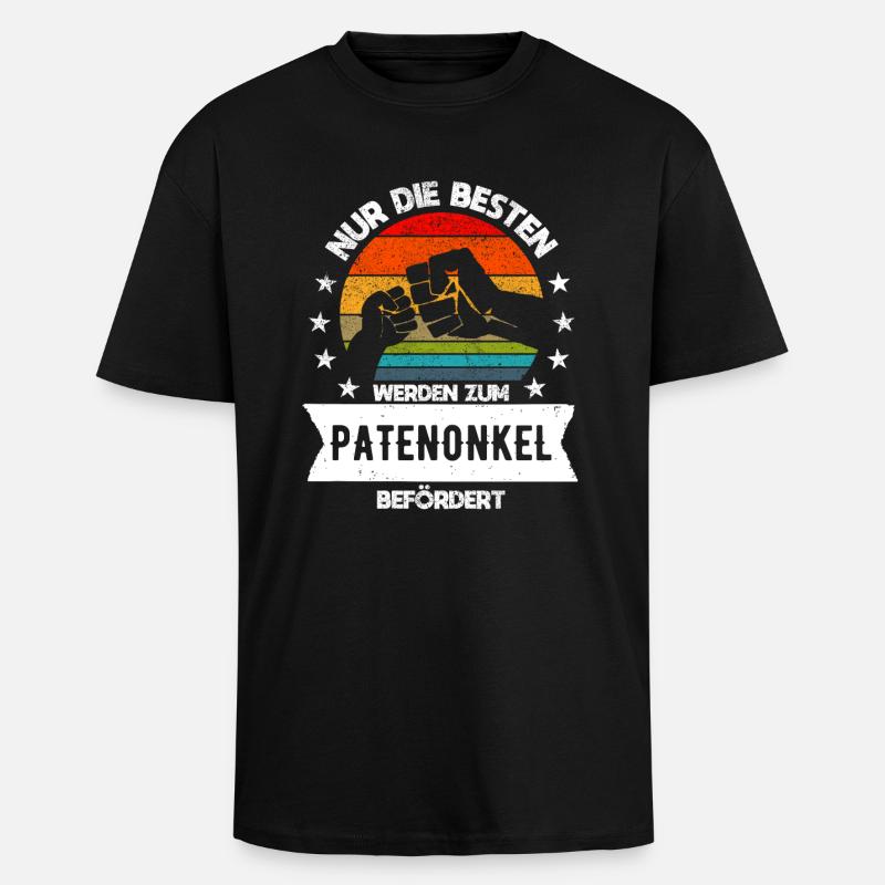 Patenonkel Geschenk - Oversized Heavyweight Unisex T-Shirt - Schwarz