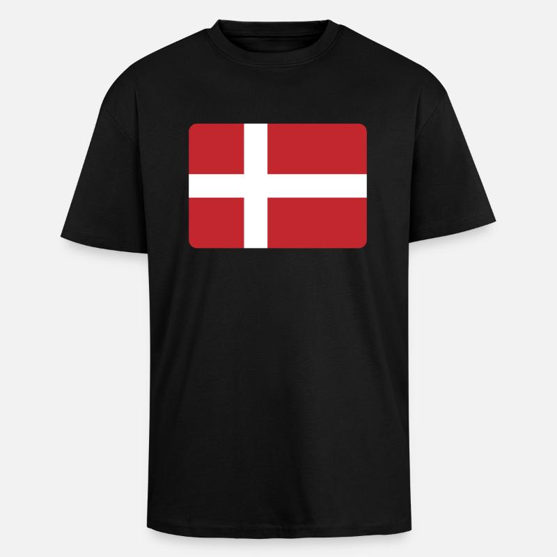 DÄNEMARK IST DER HAMMER! - Oversized Heavyweight Unisex T-Shirt - Schwarz