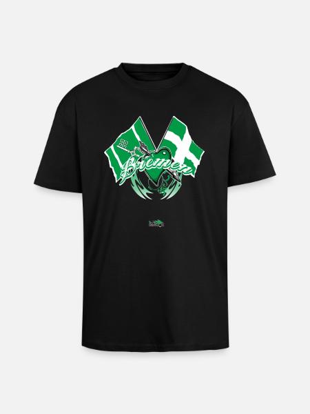 Brême - montrer le drapeau - T-shirt unisexe oversize épais - noir