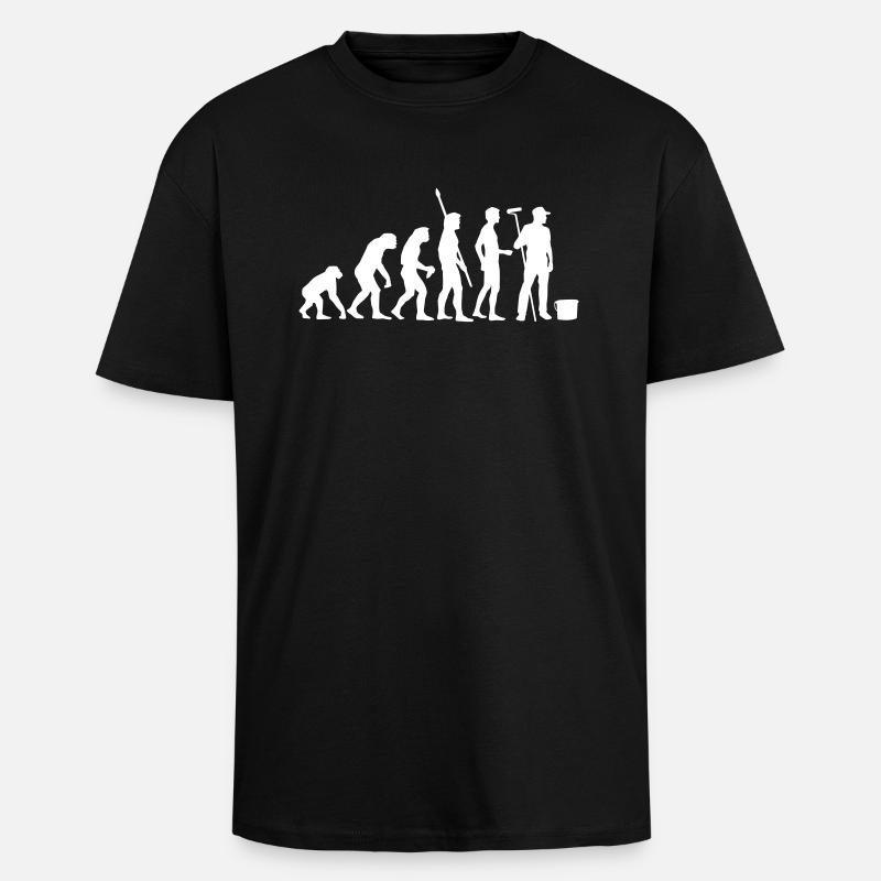 evolution_maler_b - Unisex Oversized Heavyweight T-shirt - black