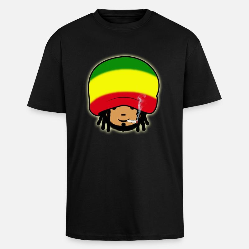 rastaman 2 - T-shirt unisexe oversize épais - noir