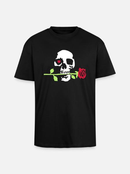 death_rose_092011_a_3c - Oversized Heavyweight Unisex T-Shirt - Schwarz