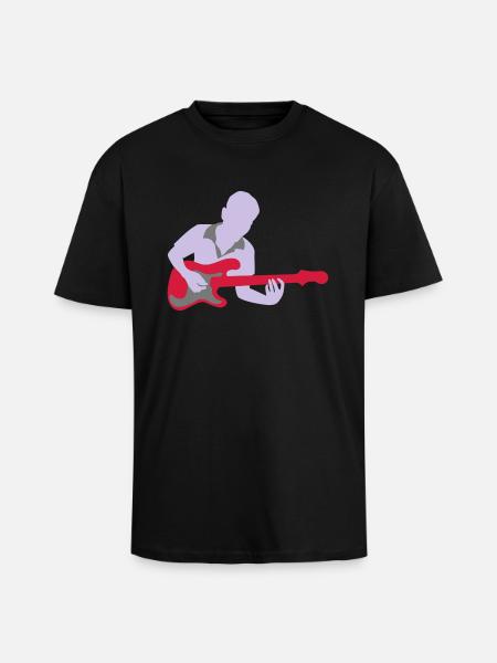guitarist - Unisex Oversized Heavyweight T-shirt - black