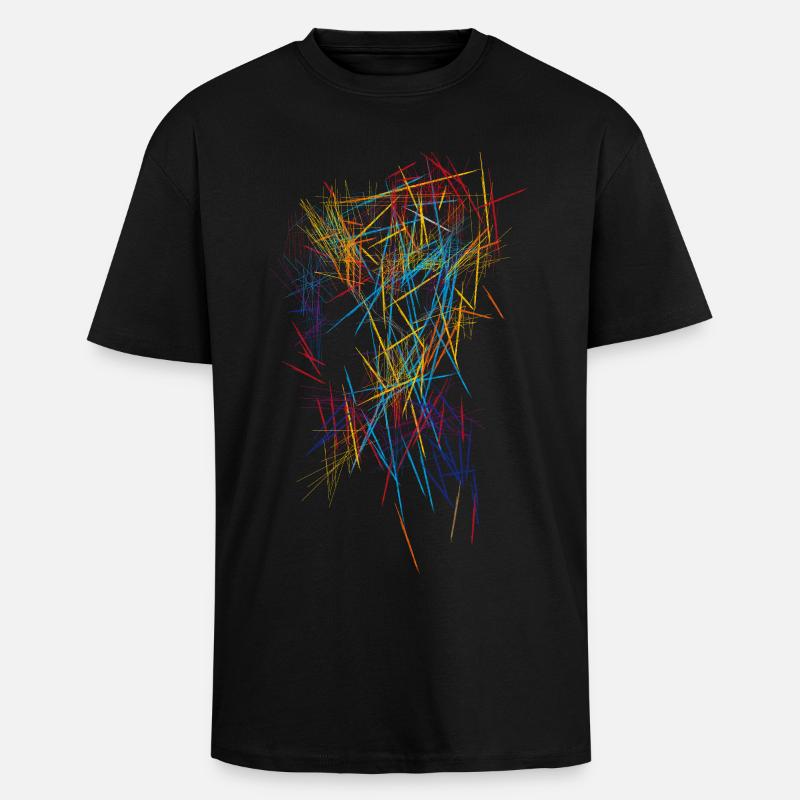 Abstrakt  - Oversized Heavyweight Unisex T-Shirt - Schwarz