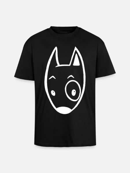 Little White Dog - Unisex Oversized Heavyweight T-shirt - black