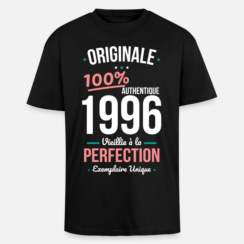 1996 – Originale – Exemplaire unique - T-shirt unisexe oversize épais - noir
