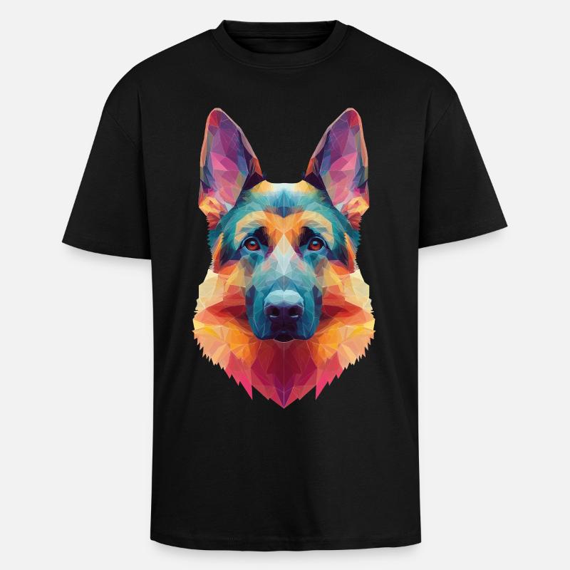 Schäferhund - Oversized Heavyweight Unisex T-Shirt - Schwarz