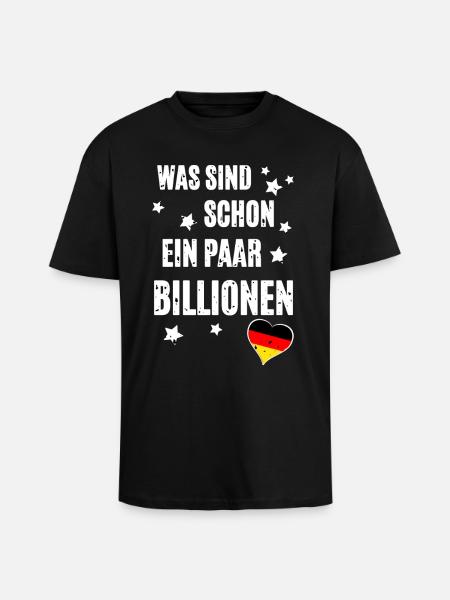 Finanzkrise - Oversized Heavyweight Unisex T-Shirt - Schwarz