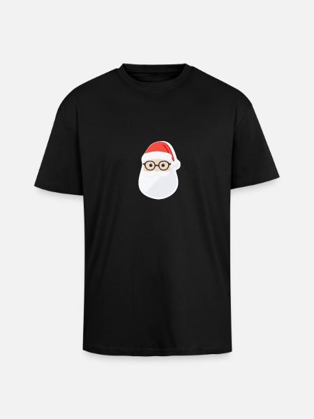 Santa Claus - illustration - Unisex Oversized Heavyweight T-shirt - black