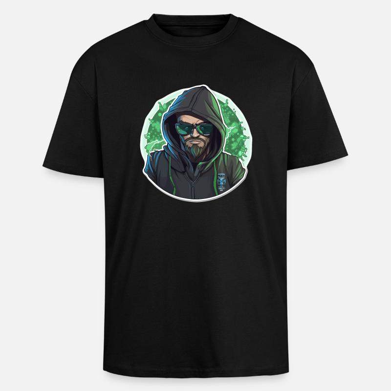 Ethical Hacker - Illustration - Oversized Heavyweight Unisex T-Shirt - Schwarz